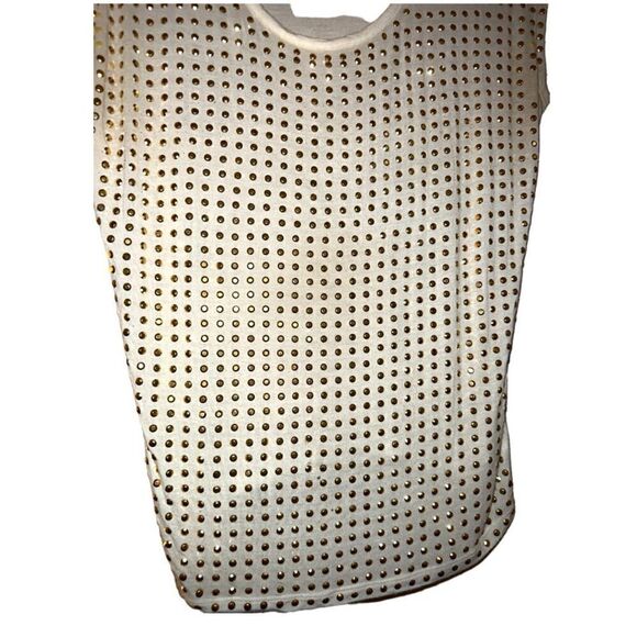 Michael Kors white and gold studded Top/Blouse - Picture 1 of 3
